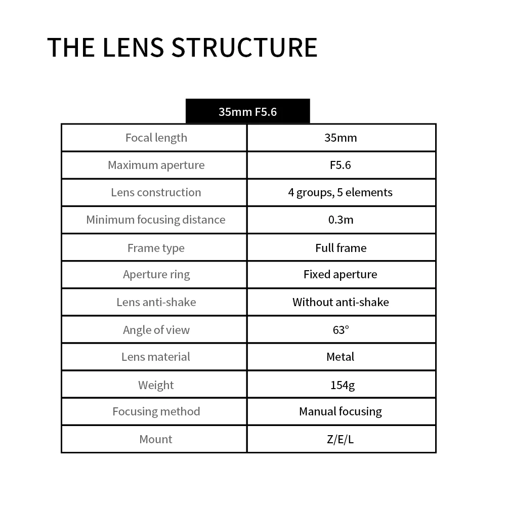 MF 35mm f/5.6 Full-frame lens for E/L/Z - Image 7